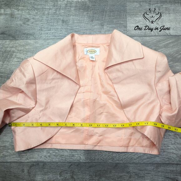 Talbots Silk Embroidered Crop Jacket Size 14 - Picture 3 of 5